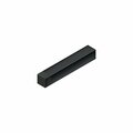 Deltana 4 Modern Square Heavy Duty Door Bumper; Steel Black Finish BDSS40U19